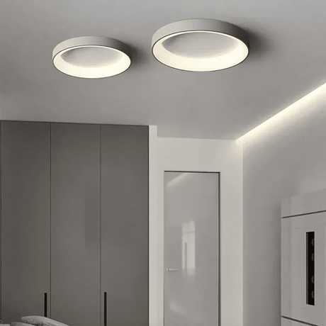 Nordic Round LED Ceiling Light – Dimmable Flush Mount Fixture - Hans Lumiere