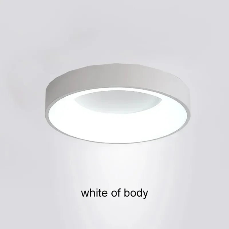Nordic Round LED Ceiling Light – Dimmable Flush Mount Fixture - Hans Lumiere