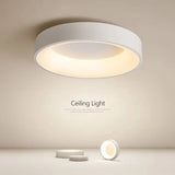 Nordic Round LED Ceiling Light – Dimmable Flush Mount Fixture - Hans Lumiere