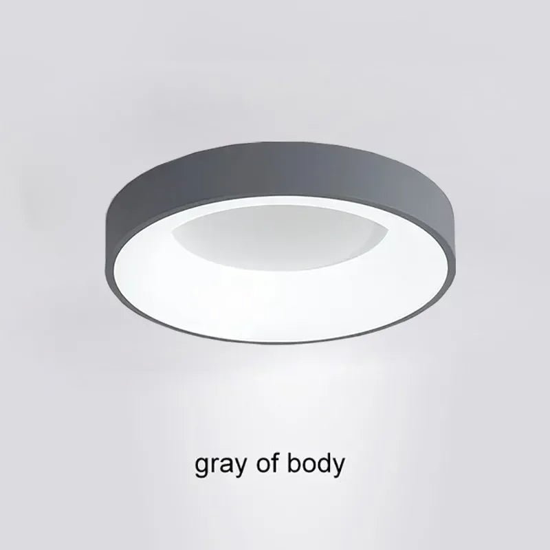 Nordic Round LED Ceiling Light – Dimmable Flush Mount Fixture - Hans Lumiere