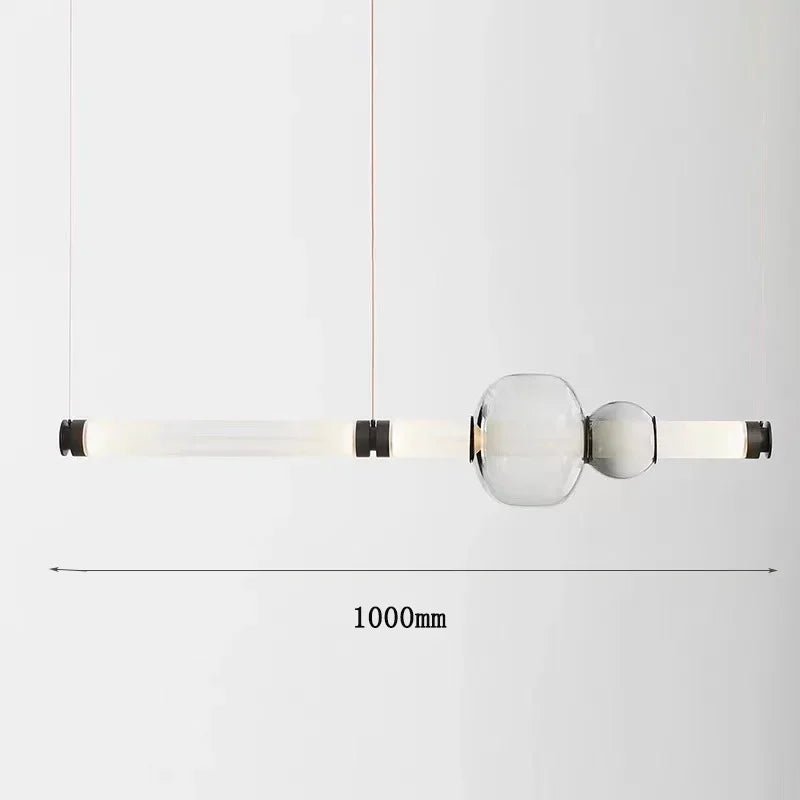 Nordic Stained Glass Strip Pendant Light - Hans Lumiere