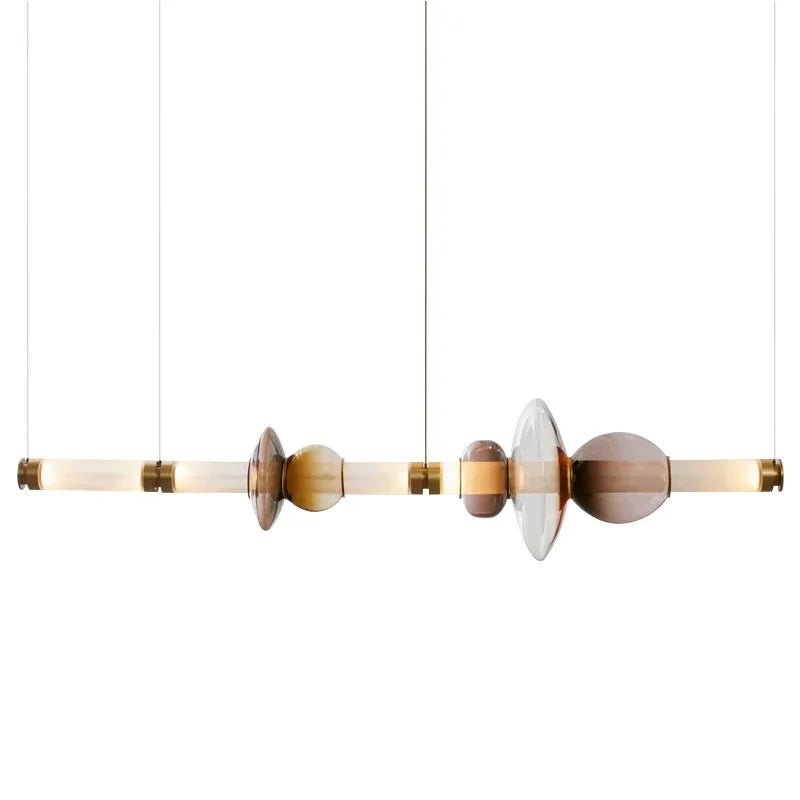 Nordic Stained Glass Strip Pendant Light - Hans Lumiere