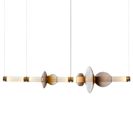Nordic Stained Glass Strip Pendant Light - Hans Lumiere