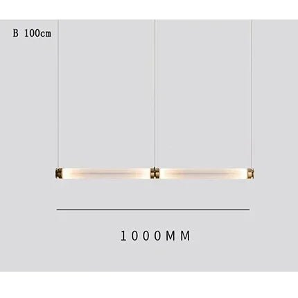 Nordic Stained Glass Strip Pendant Light - Hans Lumiere