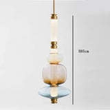 Nordic Stained Glass Strip Pendant Light - Hans Lumiere