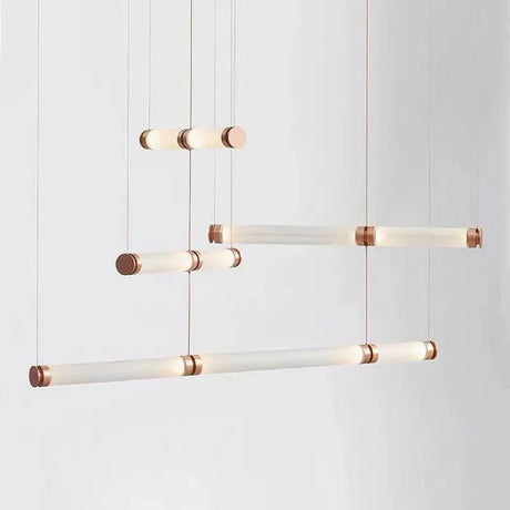 Nordic Stained Glass Strip Pendant Light - Hans Lumiere