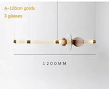 Nordic Stained Glass Strip Pendant Light - Hans Lumiere