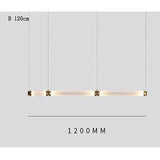 Nordic Stained Glass Strip Pendant Light - Hans Lumiere