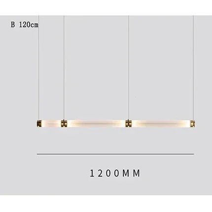 Nordic Stained Glass Strip Pendant Light - Hans Lumiere