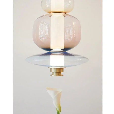 Nordic Stained Glass Strip Pendant Light - Hans Lumiere