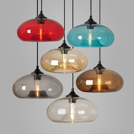 Nordic Striped Glass Chandelier Modern Pendant Light - Hans Lumiere