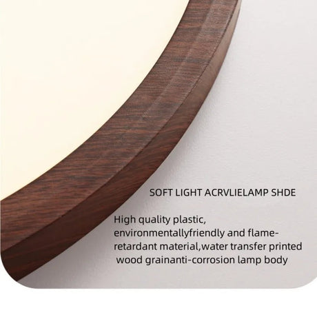 Nordic Ultra - thin Wooden Ceiling Lamp - Hans Lumiere