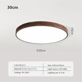 Nordic Ultra - thin Wooden Ceiling Lamp - Hans Lumiere