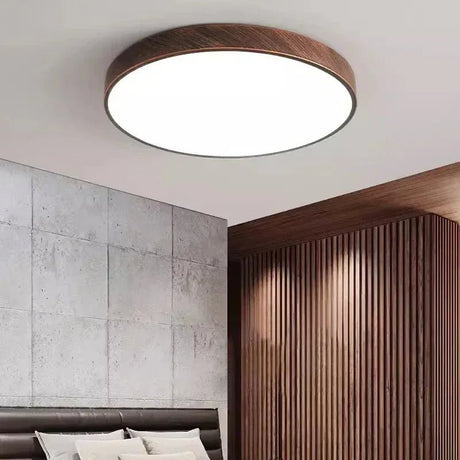 Nordic Ultra - thin Wooden Ceiling Lamp - Hans Lumiere