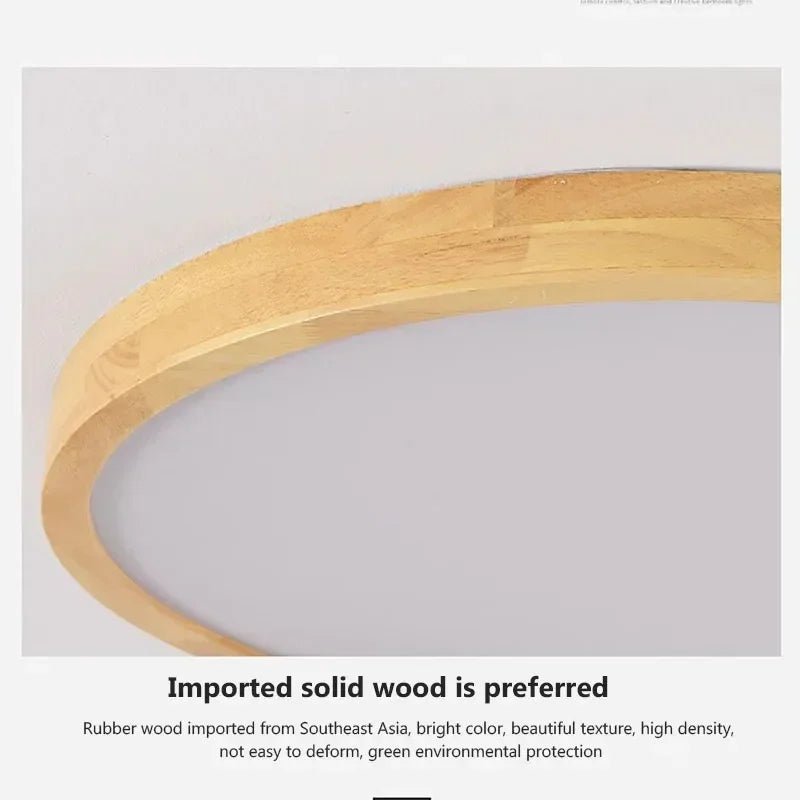 Nordic Ultra - thin Wooden Ceiling Lamp - Hans Lumiere