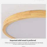 Nordic Ultra - thin Wooden Ceiling Lamp - Hans Lumiere