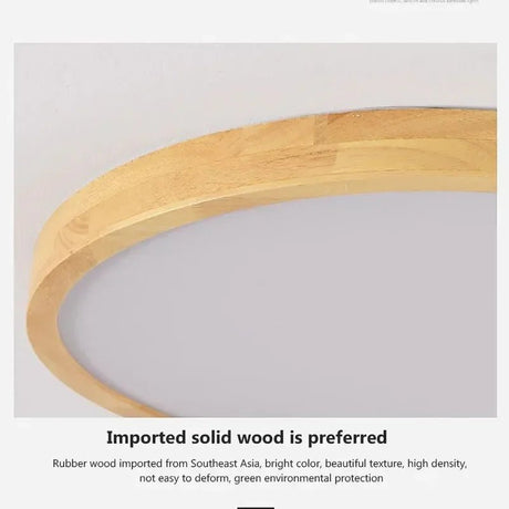 Nordic Ultra - thin Wooden Ceiling Lamp - Hans Lumiere