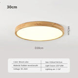 Nordic Ultra - thin Wooden Ceiling Lamp - Hans Lumiere