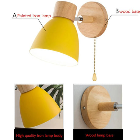 Nordic Wall Lamp Wooden Wall Sconce - Hans Lumiere
