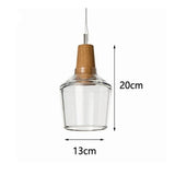 Nordic Wood Glass Pendant Lights - Hans Lumiere