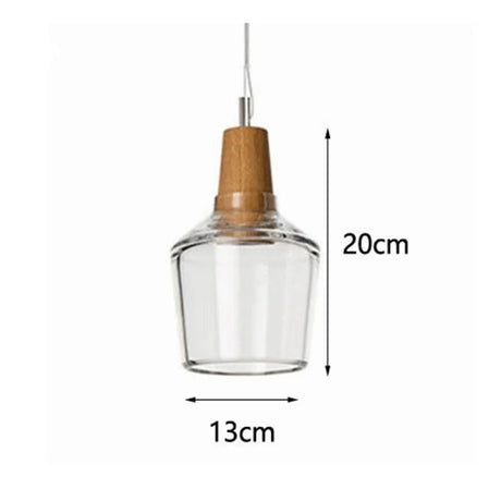 Nordic Wood Glass Pendant Lights - Hans Lumiere