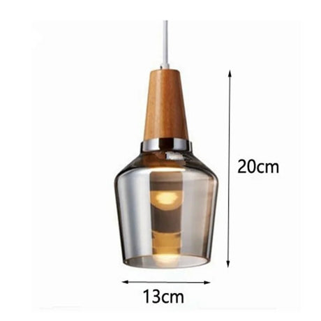 Nordic Wood Glass Pendant Lights - Hans Lumiere