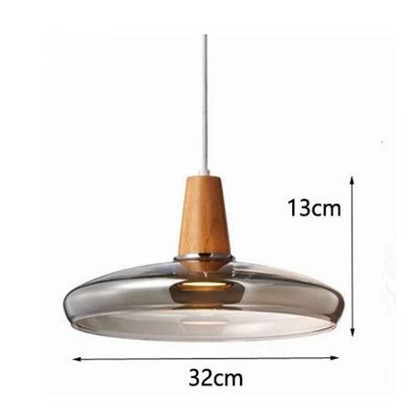 Nordic Wood Glass Pendant Lights - Hans Lumiere