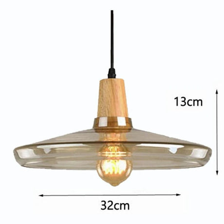Nordic Wood Glass Pendant Lights - Hans Lumiere