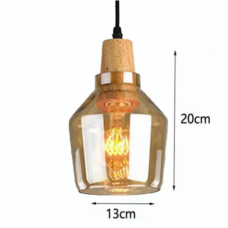 Nordic Wood Glass Pendant Lights - Hans Lumiere