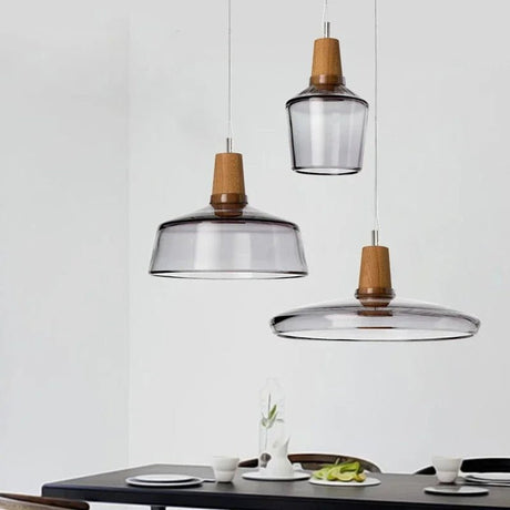 Nordic Wood Glass Pendant Lights - Hans Lumiere