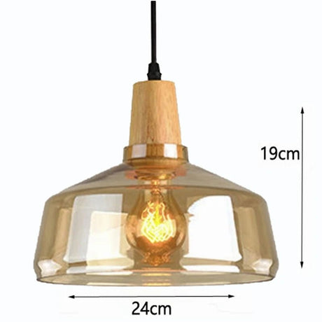 Nordic Wood Glass Pendant Lights - Hans Lumiere