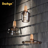 Nordic Wood Glass Pendant Lights - Hans Lumiere
