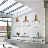 Nordic Wood Glass Pendant Lights - Hans Lumiere