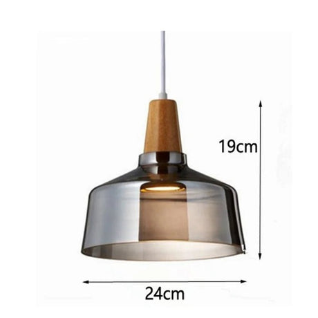 Nordic Wood Glass Pendant Lights - Hans Lumiere