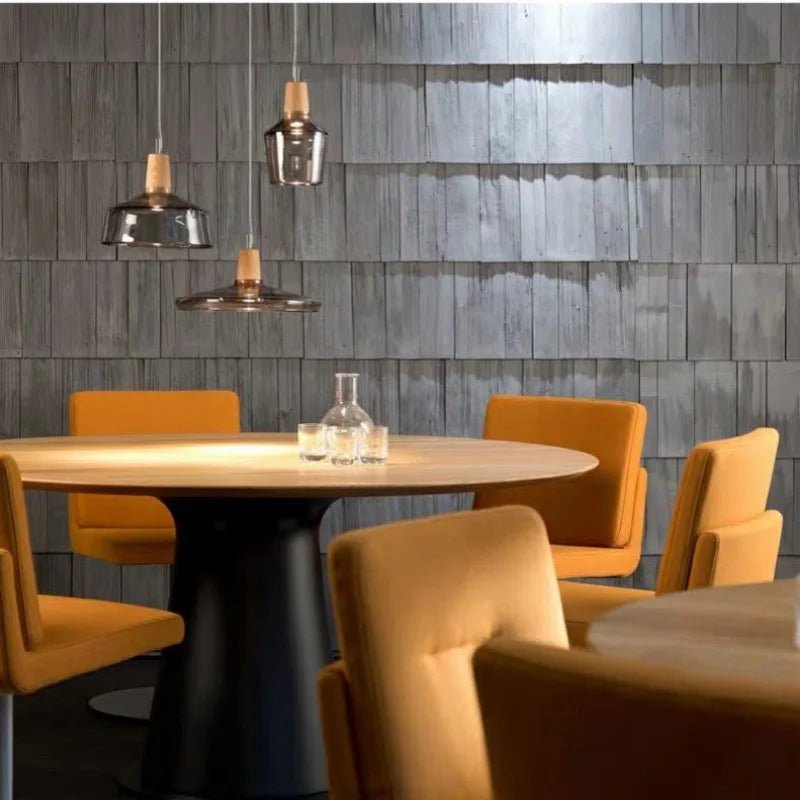 Nordic Wood Glass Pendant Lights - Hans Lumiere
