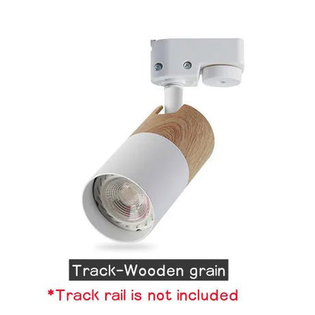 Nordic Wood Grain Ceiling Track Spotlights - Hans Lumiere