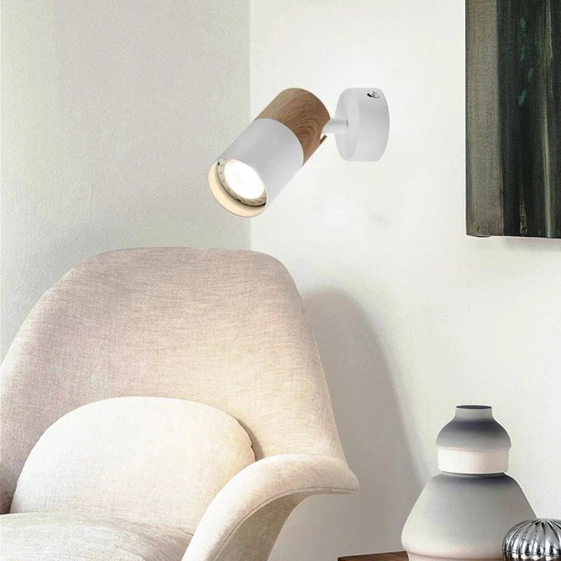 Nordic Wood Grain Ceiling Track Spotlights - Hans Lumiere