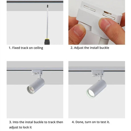 Nordic Wood Grain Ceiling Track Spotlights - Hans Lumiere