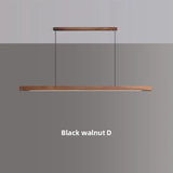 Nordic Wood Pendant Light – Long Strip LED Hanging Lamp - Hans Lumiere