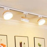 Nordic Wooden COB LED Ceiling Track Rail Spotlight - Hans Lumiere