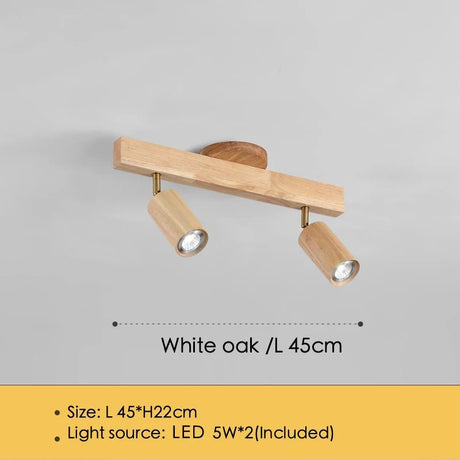Nordic Wooden LED Track Ceiling Light - Hans Lumiere