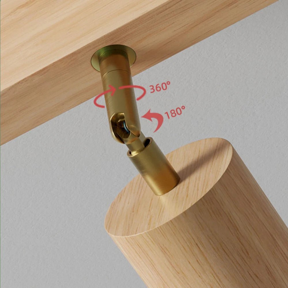 Nordic Wooden LED Track Ceiling Light - Hans Lumiere