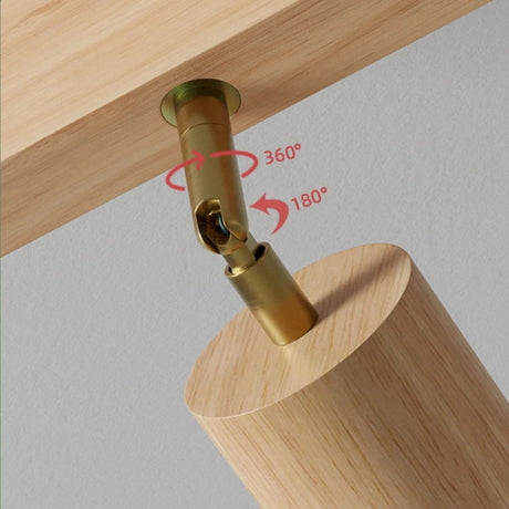 Nordic Wooden LED Track Ceiling Light - Hans Lumiere