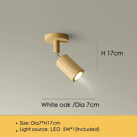 Nordic Wooden LED Track Ceiling Light - Hans Lumiere