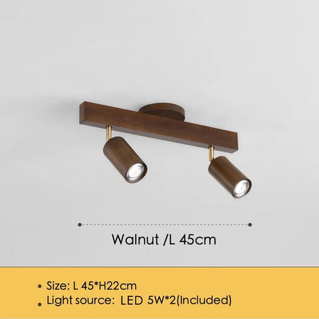 Nordic Wooden LED Track Ceiling Light - Hans Lumiere