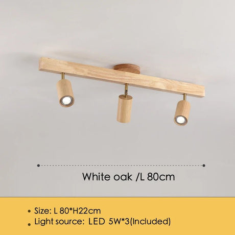 Nordic Wooden LED Track Ceiling Light - Hans Lumiere