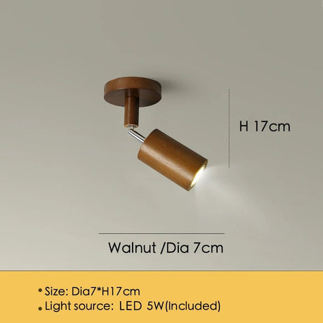 Nordic Wooden LED Track Ceiling Light - Hans Lumiere