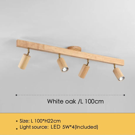 Nordic Wooden LED Track Ceiling Light - Hans Lumiere