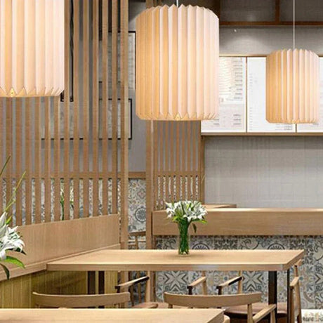 Origami Paper Lantern Pendant Light – Nordic Foldable Shade - Hans Lumiere