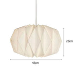 Origami Paper Lantern Pendant Light – Nordic Foldable Shade - Hans Lumiere